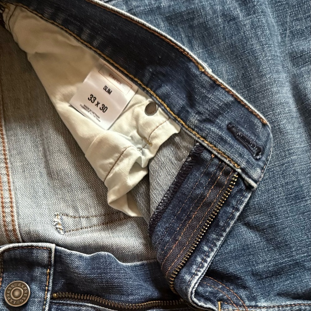 Express Men's Denim Slim Straight Jeans - Picture 5 of 5